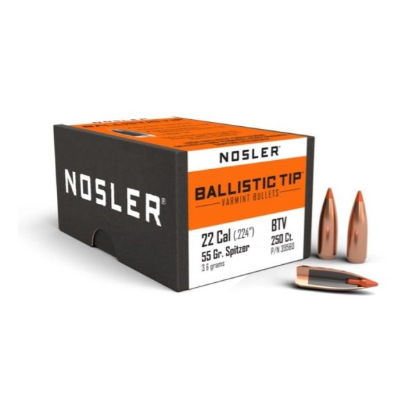 Nosler Ballistic Tip Varmint Spitzer Kal. 22 (.224) 55 Gr. / 250 St. #39560